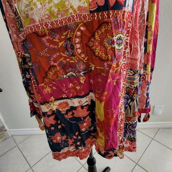 Jones new York floral Patchwork boho‎ paisley blouse plus size 2X new!!! - Picture 3 of 7